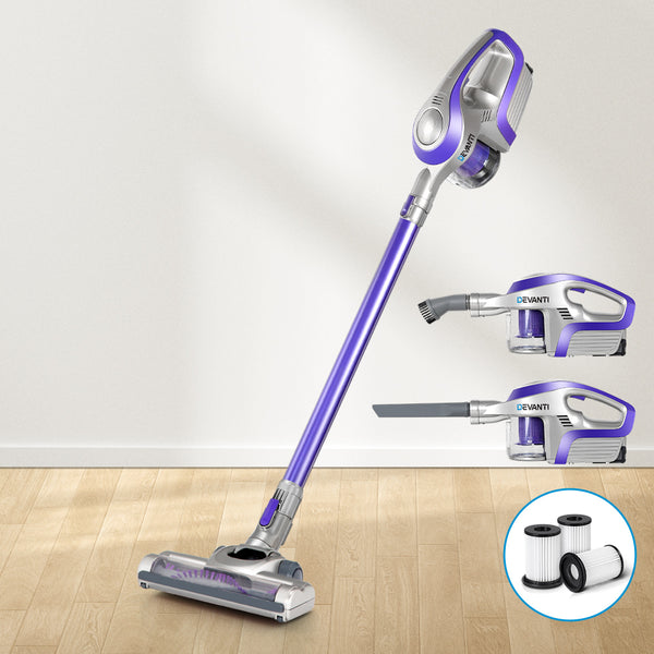 Devanti Stick Handheld Vacuum Cleaner Cordless Car Vacuum Cleaners HEPA Filters