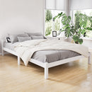 Artiss Double Full Size Wooden Bed Frame Mattress Base Timber Platform White