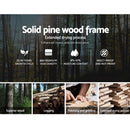 Artiss Single Size Wooden Bed Frame Mattress Base Timber Platform White