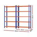 2 x 1.8M Giantz Garage Shelving Warehouse Rack