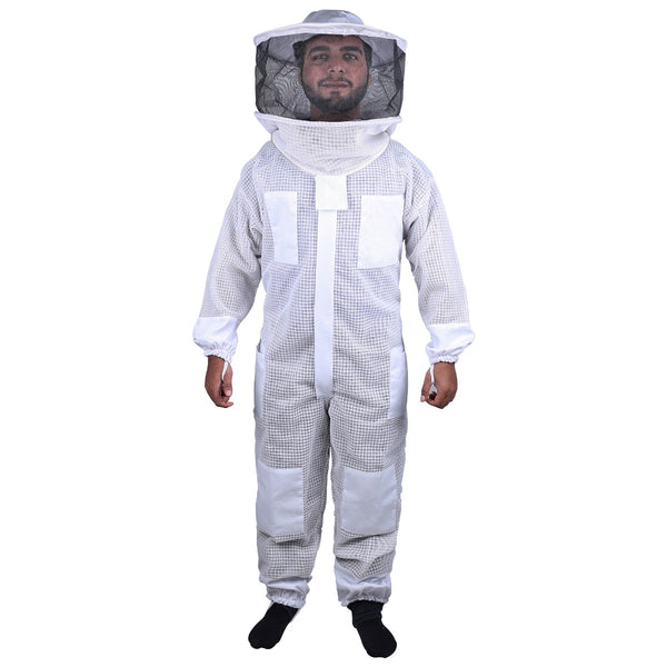 Beekeeping Bee Full Suit 3 Layer Mesh Ultra Cool Ventilated Round Head Beekeeping Protective Gear SIZE 3XL