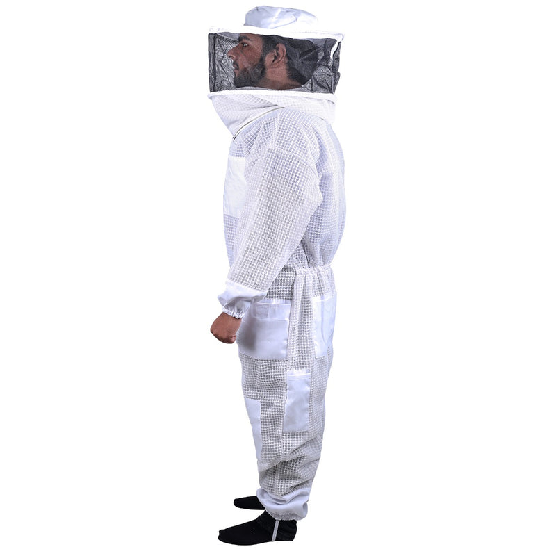 Beekeeping Bee Full Suit 3 Layer Mesh Ultra Cool Ventilated Round Head Beekeeping Protective Gear SIZE 2XL