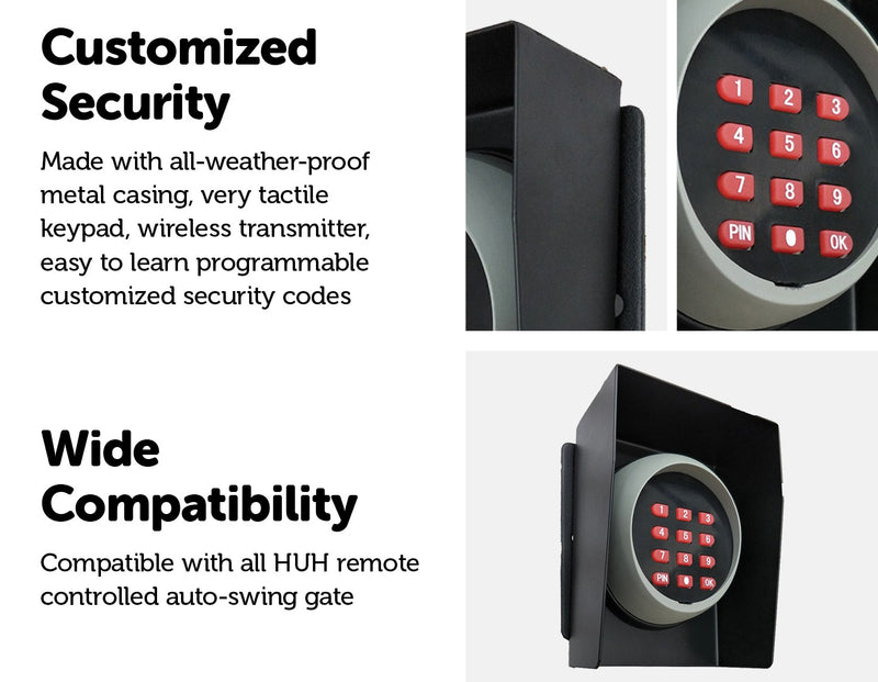 Wireless Keypad Entry For Swing And Sliding Gate with Metal Casing