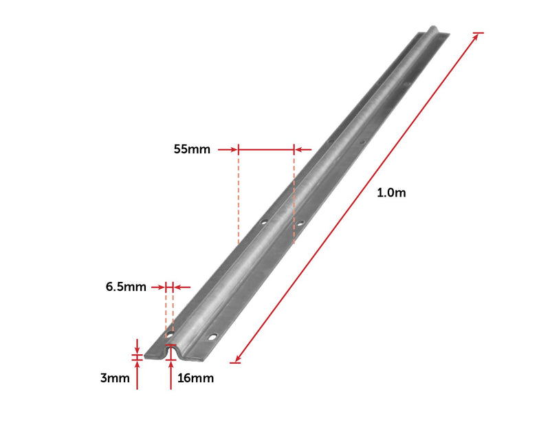 Sliding Gate Hardware Accessories Kit - 2m Track