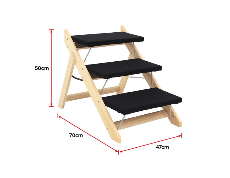 3 Steps Portable Dog Cat Pet Stairs