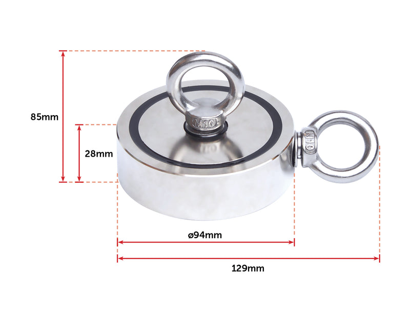 700Kg Salvage Strong Recovery Magnet Neodymium Hook Treasure Hunting Fishing