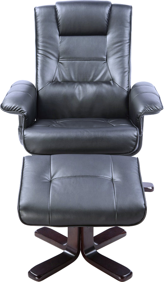 PU Leather Massage Chair Recliner Ottoman Lounge Remote