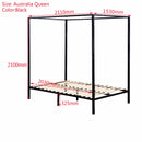 4 Four Poster Queen Bed Frame