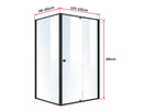 Semi Frameless Shower Screen (114~122)x 195cm & (98~101)x195cm Side AS/NZS Glass