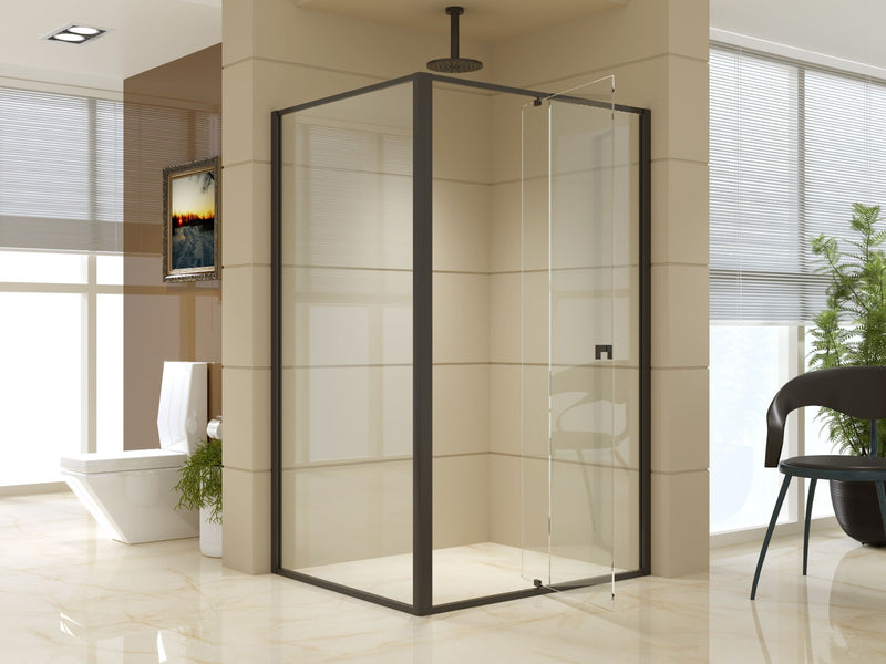 Semi Frameless Shower Screen (114~122)x 195cm & (98~101)x195cm Side AS/NZS Glass