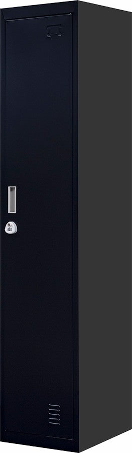 3-Digit Combination Lock One-Door Office Gym Shed Clothing Locker Cabinet Black