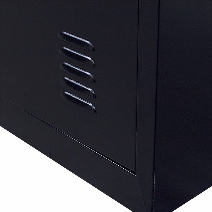 4-Digit Combination Lock One-Door Office Gym Shed Clothing Locker Cabinet Black