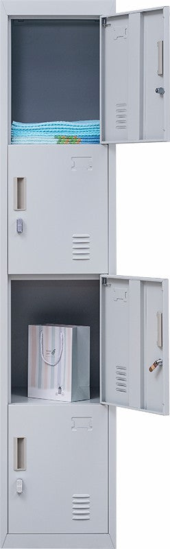 Padlock-operated lock 4 Door Locker for Office Gym Grey