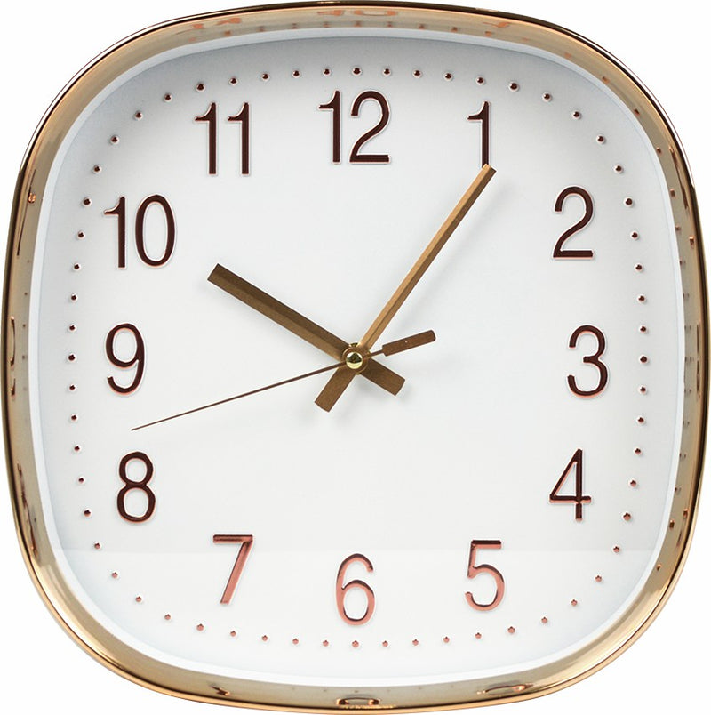 Modern Wall Clock Silent Non-Ticking Quartz Battery Operated Gold