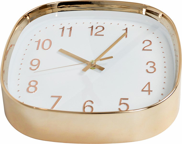 Modern Wall Clock Silent Non-Ticking Quartz Battery Operated Gold