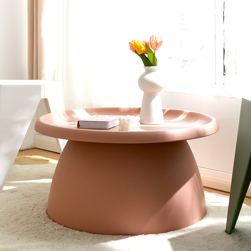 ArtissIn Coffee Table Mushroom Nordic Round Large Side Table 70CM Pink