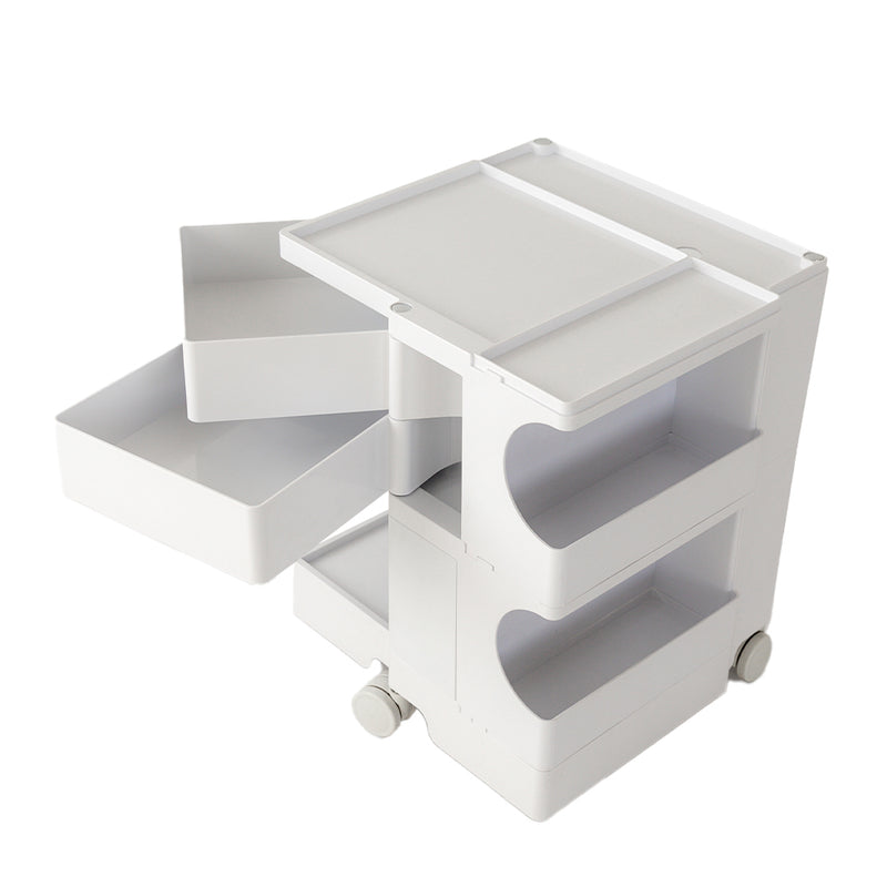 ArtissIn Bedside Table Side Tables Nightstand Organizer Replica Boby Trolley 3Tier White