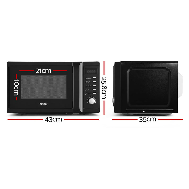 Comfee 20L Microwave Oven 700W Countertop Kitchen Cooker Black