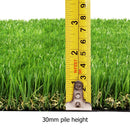 Prime Turf Artificial Grass 30mm 1mx10m Synthetic Fake Lawn Turf Plastic Plant 4-coloured
