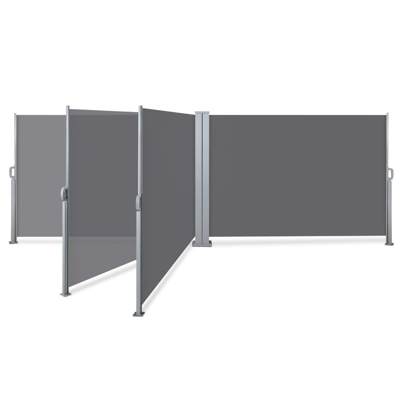 Instahut 2X6M Retractable Side Awning Garden Patio Shade Screen Panel Grey