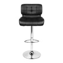 Artiss Set of 2 PU Leather Gas Lift Bar Stools - Black and Chrome