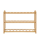 Artiss 3 Tiers Bamboo Shoe Rack Storage Organiser Wooden Shelf Stand Shelves