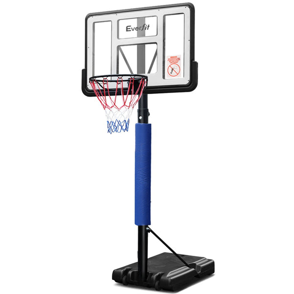 Everfit 3.05M Basketball Hoop Stand System Ring Portable Net Height Adjustable Blue