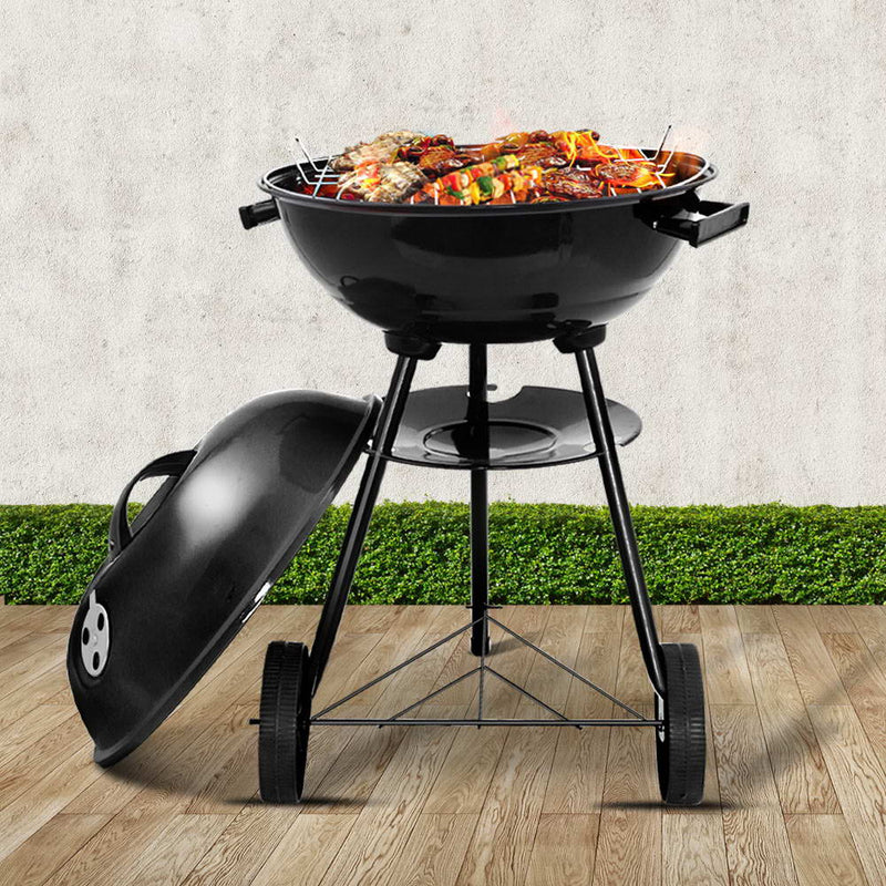 Grillz Charcoal BBQ Smoker Grill Outdoor Camping Patio Barbeque Steel Oven