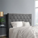 Artiss Bed Head Headboard King Single Size Fabric - CAPPI Grey