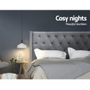 Artiss Bed Head Headboard Queen Size Fabric - LUCA Grey