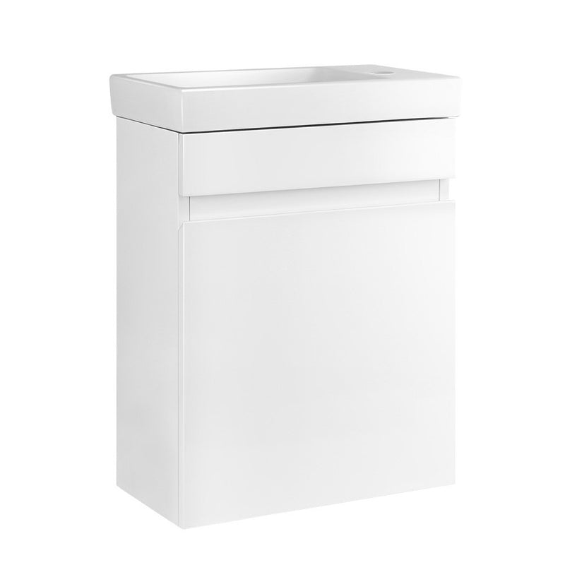 Cefito 400mm Bathroom Vanity Basin Cabinet Sink Storage Wall Hung Ceramic Basins Wall Mounted White