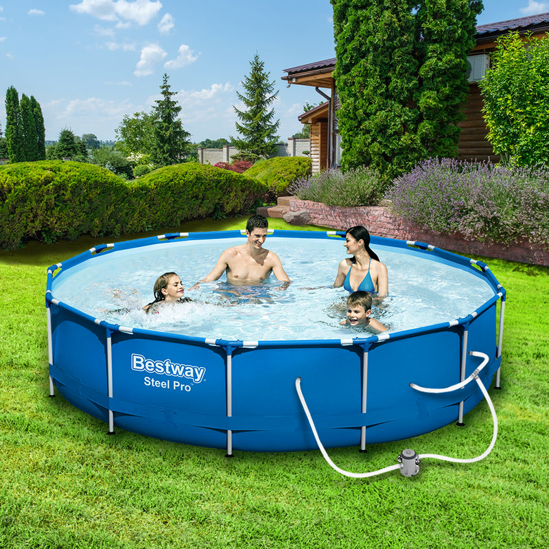 Bestway Swimming Pool Above Ground Filter Pump Steel Pro™ Frame Pools 3.69M