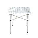Weisshorn Camping Table Roll Up Aluminum Portable Desk Picnic 70CM