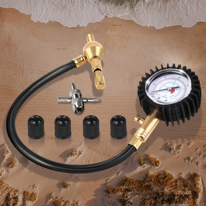 Giantz Tyre Deflater with Pressure Gauge Valve