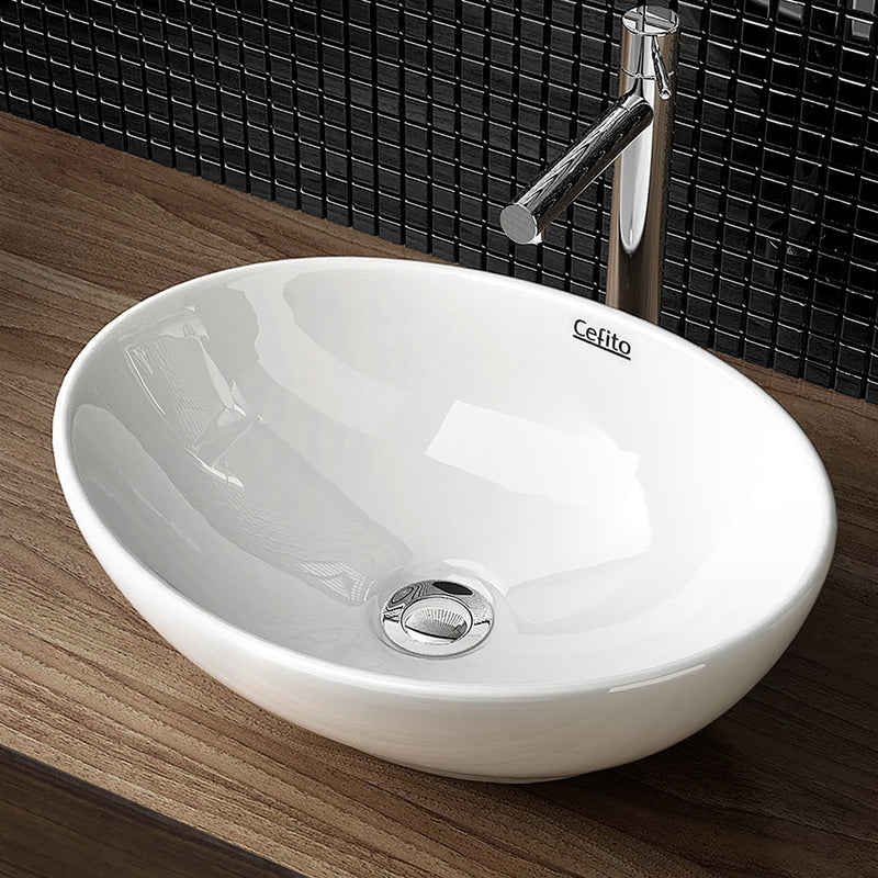 Cefito Ceramic Oval Sink Bowl - White