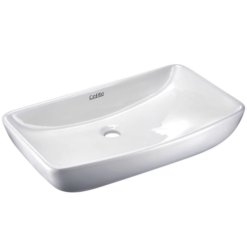 Cefito Ceramic Rectangle Sink Bowl - White