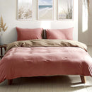 Cosy Club Duvet Cover Quilt Set Doona Cover Pillow Case Blush Beige DOUBLE