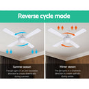 Devanti 52'' Ceiling Fan w/Light w/Remote Timer - White