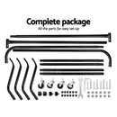 6FT Metal Garment Display Rail - Black