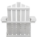 Gardeon Outdoor Sun Lounge Beach Chairs Table Setting Wooden Adirondack Patio - White