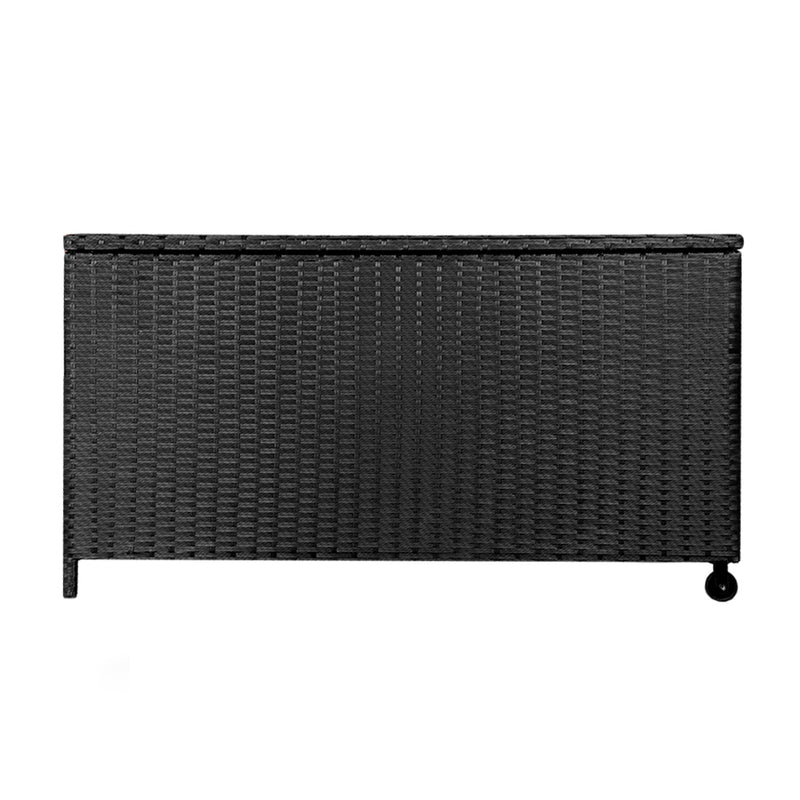 Gardeon 320L Outdoor Wicker Storage Box - Black