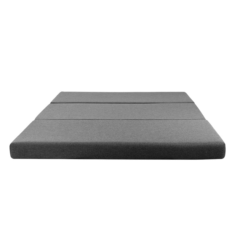 Giselle Bedding Double Size Folding Foam Mattress Portable Bed Mat Dark Grey