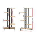 Artiss 6-tier Indoor Outdoor Metal Wood Plant Stand Garden Shelf Garden Display