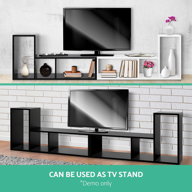 Artiss DIY L Shaped Display Shelf - Black