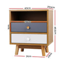 Artiss Wooden Bedside Table