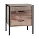 Artiss Bedside Table Drawers Nightstand Metal Oak