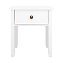 Bedside Tables Drawer Side Table Nightstand White Storage Cabinet White Lamp