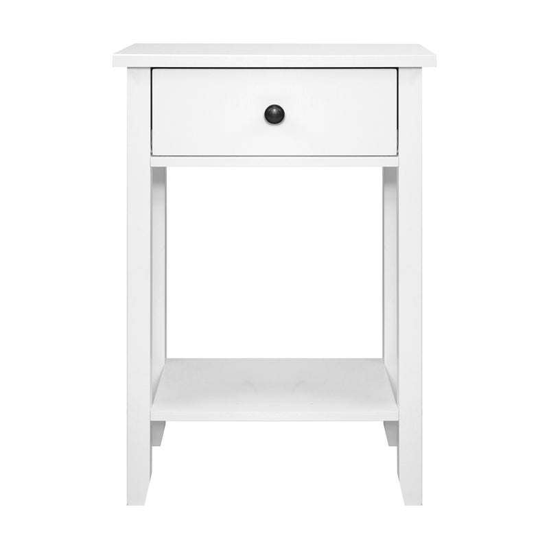 Bedside Tables Drawer Side Table Nightstand White Storage Cabinet White Shelf