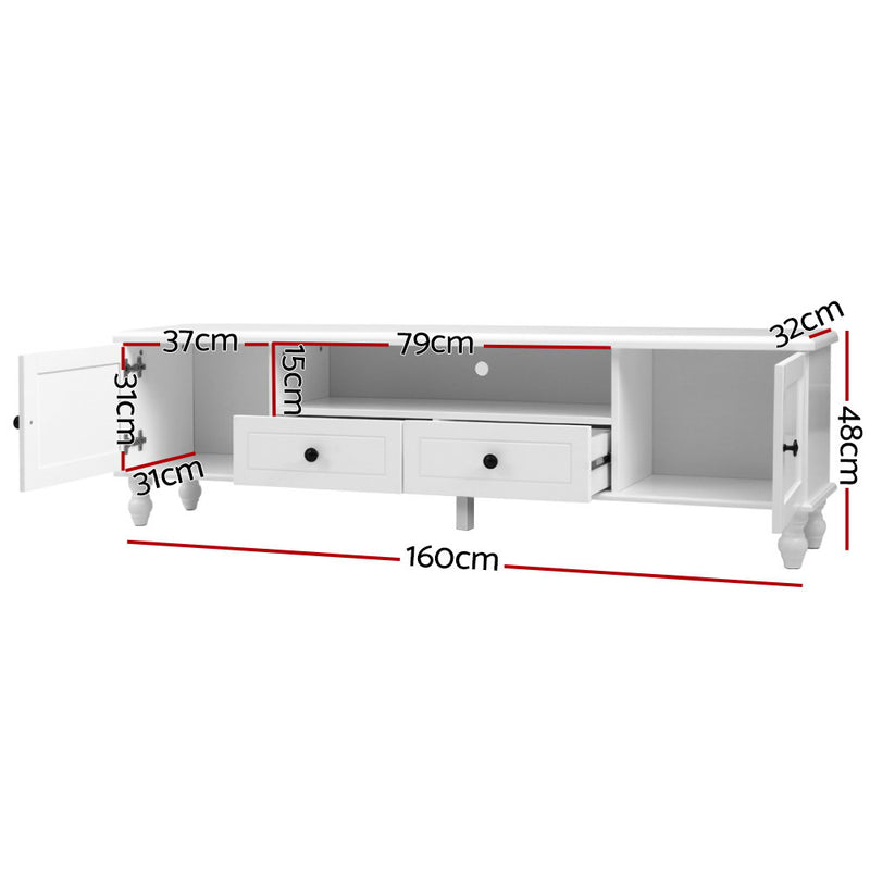 Artiss TV Cabinet Entertainment Unit Stand French Provincial Storage 160cm KUBI