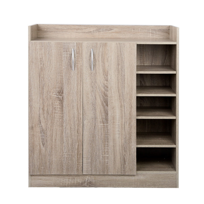 Artiss 2 Doors Shoe Cabinet Storage Cupboard - Wood